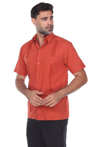 Mojito Collection Guayabera Shirt Classic Poly Cotton Blend Short Sleeve - Mojito Collection - Cuban Shirt, Guayabera, Mens Shirt, Mexican Wedding Shirt, Mojito Guayabera Shirt, White Guayabe