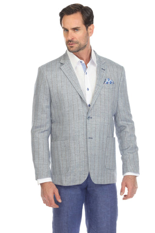 Mojito Reserve Men's Casual Modern Fit Pinstripe Blazer