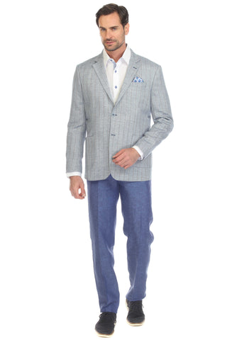 Mojito Reserve Men's Casual Modern Fit Pinstripe Blazer