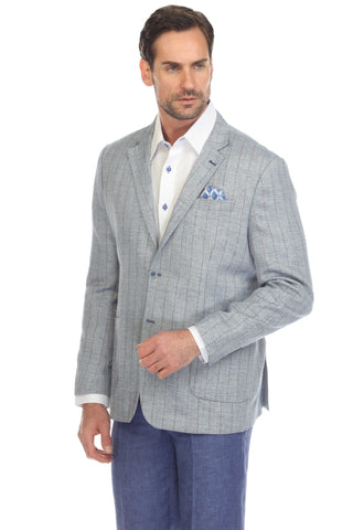 Mojito Reserve Men's Casual Modern Fit Pinstripe Blazer