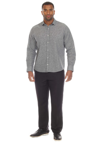 Mojito Collection Slim Fit Casual 100% Linen Shirt Long Sleeve Button Down