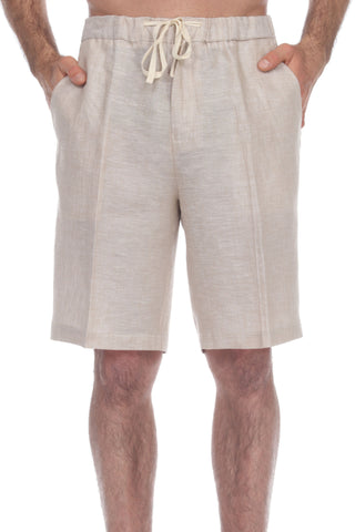 Men's Drawstring Resort Casual 100% Linen Dress Shorts - Mojito Collection - Beachwear, Mens Dress Shorts, Mojito  Linen Shorts, Natural LinenShorts, Resortwear Shorts