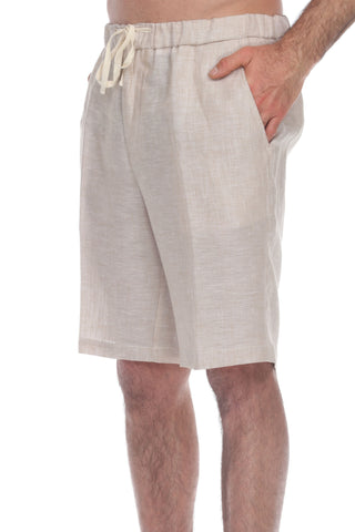 Men's Drawstring Resort Casual 100% Linen Dress Shorts - Mojito Collection - Beachwear, Mens Dress Shorts, Mojito  Linen Shorts, Natural LinenShorts, Resortwear Shorts