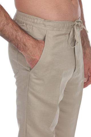 Men's Casual Linen Drawstring  Pants - Mojito Collection - Mens Pants, Mojito  Linen Pants, Natural Linen Pants, Resortwear Pants