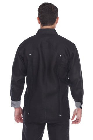 Mojito Collection Men's 100% Linen Guayabera Shirt Long Sleeve - Mojito Collection - Chacabana, Guayabera, Long Sleeve Shirt, Mens Shirt, Mojito Guayabera Shirt