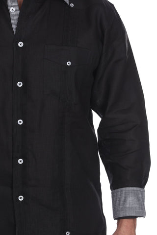 Mojito Collection Men's 100% Linen Guayabera Shirt Long Sleeve - Mojito Collection - Chacabana, Guayabera, Long Sleeve Shirt, Mens Shirt, Mojito Guayabera Shirt