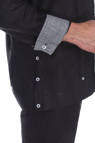 Mojito Collection Men's 100% Linen Guayabera Shirt Long Sleeve - Mojito Collection - Chacabana, Guayabera, Long Sleeve Shirt, Mens Shirt, Mojito Guayabera Shirt