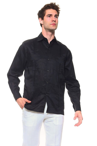 Genuine Mojito Signature Premium Collection 100% Irish Linen Classic Guayabera Shirt Long Sleeve - Mojito Collection - Guayabera, Linen Shirt, Long Sleeve Shirt, Mens Shirt, Mojito Guayabera 