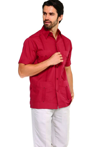 Mojito Collection Guayabera Shirt Classic Poly Cotton Blend Short Sleeve - Mojito Collection - Cuban Shirt, Guayabera, Mens Shirt, Mexican Wedding Shirt, Mojito Guayabera Shirt, White Guayabe