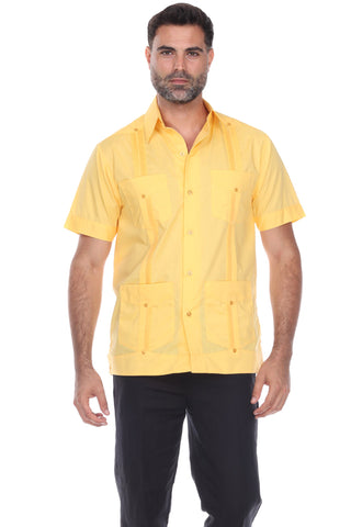 Mojito Collection Guayabera Shirt Classic Poly Cotton Blend Short Sleeve - Mojito Collection - Cuban Shirt, Guayabera, Mens Shirt, Mexican Wedding Shirt, Mojito Guayabera Shirt, White Guayabe