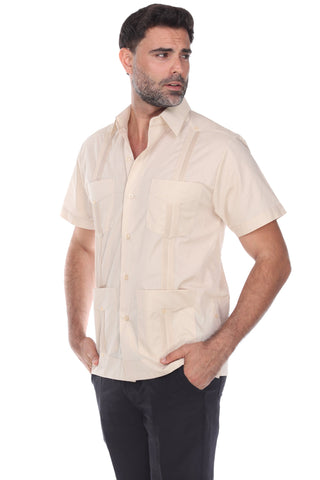 Mojito Collection Guayabera Shirt Classic Poly Cotton Blend Short Sleeve - Mojito Collection - Cuban Shirt, Guayabera, Mens Shirt, Mexican Wedding Shirt, Mojito Guayabera Shirt, White Guayabe