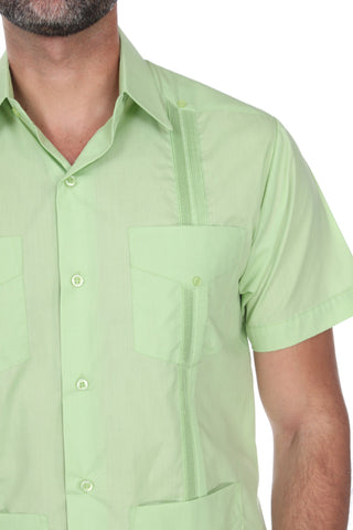 Mojito Collection Guayabera Shirt Classic Poly Cotton Blend Short Sleeve - Mojito Collection - Cuban Shirt, Guayabera, Mens Shirt, Mexican Wedding Shirt, Mojito Guayabera Shirt, White Guayabe