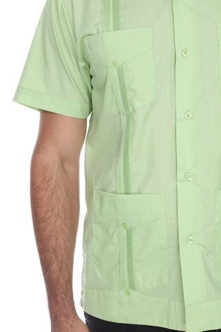 Mojito Collection Guayabera Shirt Classic Poly Cotton Blend Short Sleeve - Mojito Collection - Cuban Shirt, Guayabera, Mens Shirt, Mexican Wedding Shirt, Mojito Guayabera Shirt, White Guayabe