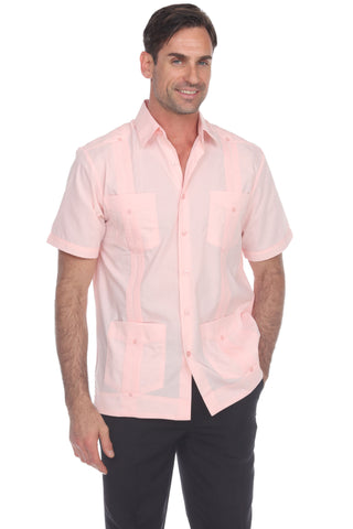 Mojito Collection Guayabera Shirt Classic Poly Cotton Blend Short Sleeve - Mojito Collection - Cuban Shirt, Guayabera, Mens Shirt, Mexican Wedding Shirt, Mojito Guayabera Shirt, White Guayabe