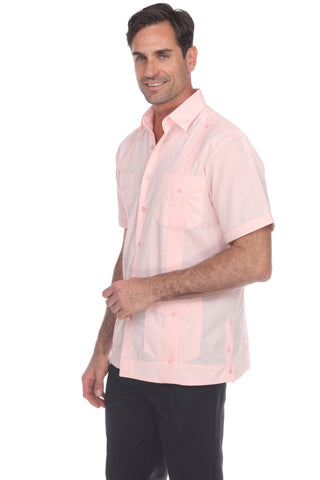 Mojito Collection Guayabera Shirt Classic Poly Cotton Blend Short Sleeve - Mojito Collection - Cuban Shirt, Guayabera, Mens Shirt, Mexican Wedding Shirt, Mojito Guayabera Shirt, White Guayabe