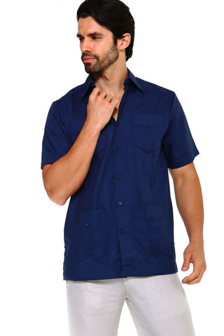 Mojito Collection Men's Traditional Guayabera Shirt Premium 100% Linen Short Sleeve  4 Pocket  Design - Mojito Collection - Guayabera, Mens Shirt, Mojito Guayabera Shirt, Short Sleeve Linen S