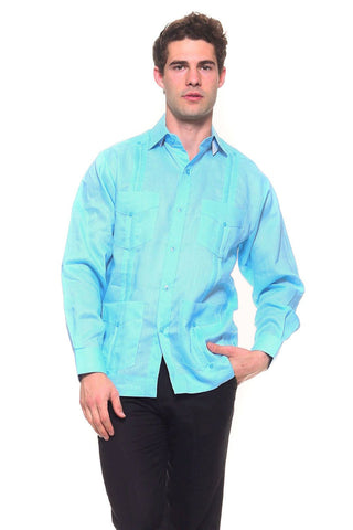 Genuine Mojito Signature Premium Collection 100% Irish Linen Classic Guayabera Shirt Long Sleeve - Mojito Collection - Guayabera, Linen Shirt, Long Sleeve Shirt, Mens Shirt, Mojito Guayabera 