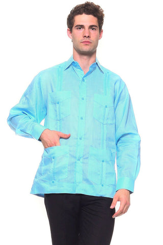 Genuine Mojito Signature Premium Collection 100% Irish Linen Classic Guayabera Shirt Long Sleeve - Mojito Collection - Guayabera, Linen Shirt, Long Sleeve Shirt, Mens Shirt, Mojito Guayabera 