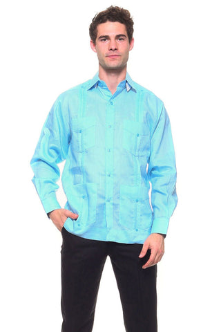 Genuine Mojito Signature Premium Collection 100% Irish Linen Classic Guayabera Shirt Long Sleeve - Mojito Collection - Guayabera, Linen Shirt, Long Sleeve Shirt, Mens Shirt, Mojito Guayabera 