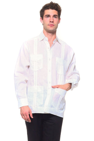 Genuine Mojito Signature Premium Collection 100% Irish Linen Classic Guayabera Shirt Long Sleeve - Mojito Collection - Guayabera, Linen Shirt, Long Sleeve Shirt, Mens Shirt, Mojito Guayabera 