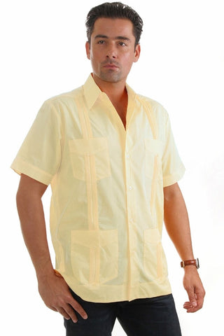 Mojito Collection Men's Traditional Guayabera Shirt Premium 100% Linen Short Sleeve  4 Pocket  Design - Mojito Collection - Guayabera, Mens Shirt, Mojito Guayabera Shirt, Short Sleeve Linen S